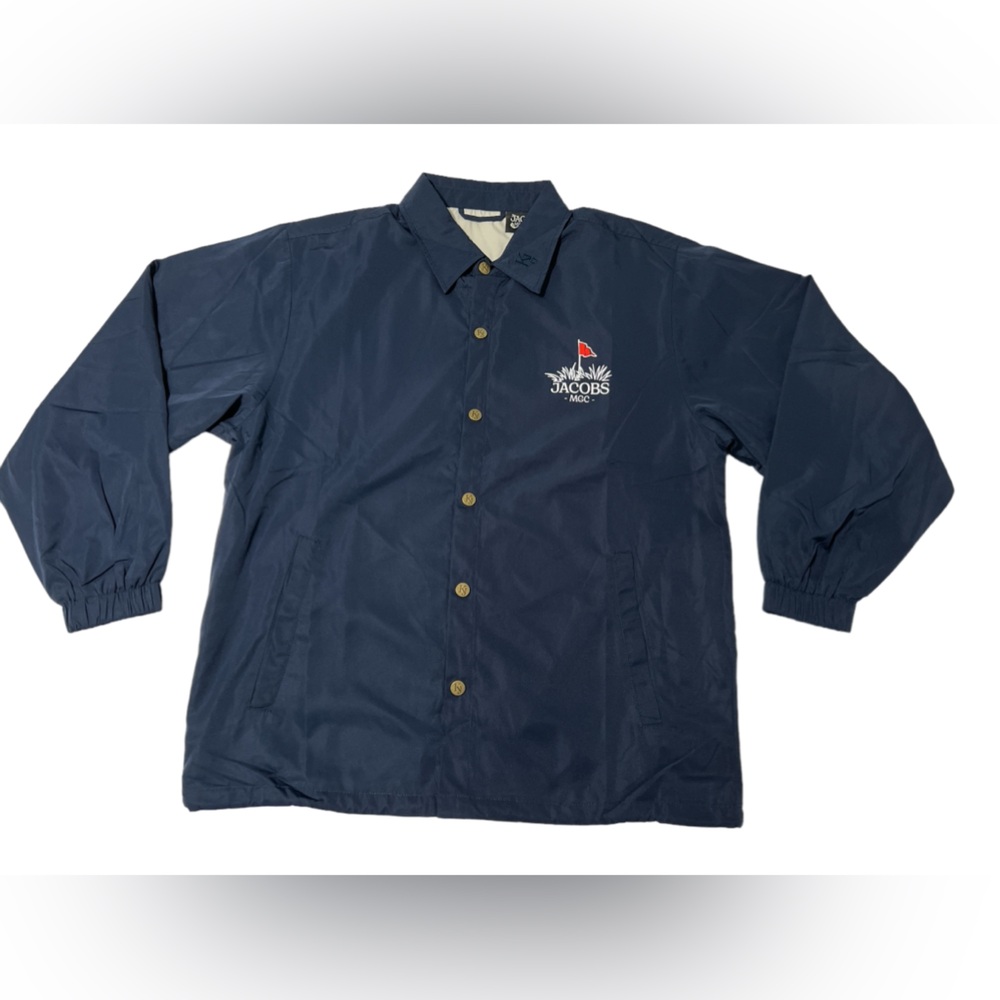 Karl Jacobs‎ 'MGC' Staff Windbreaker mini golf club jacket navy size small